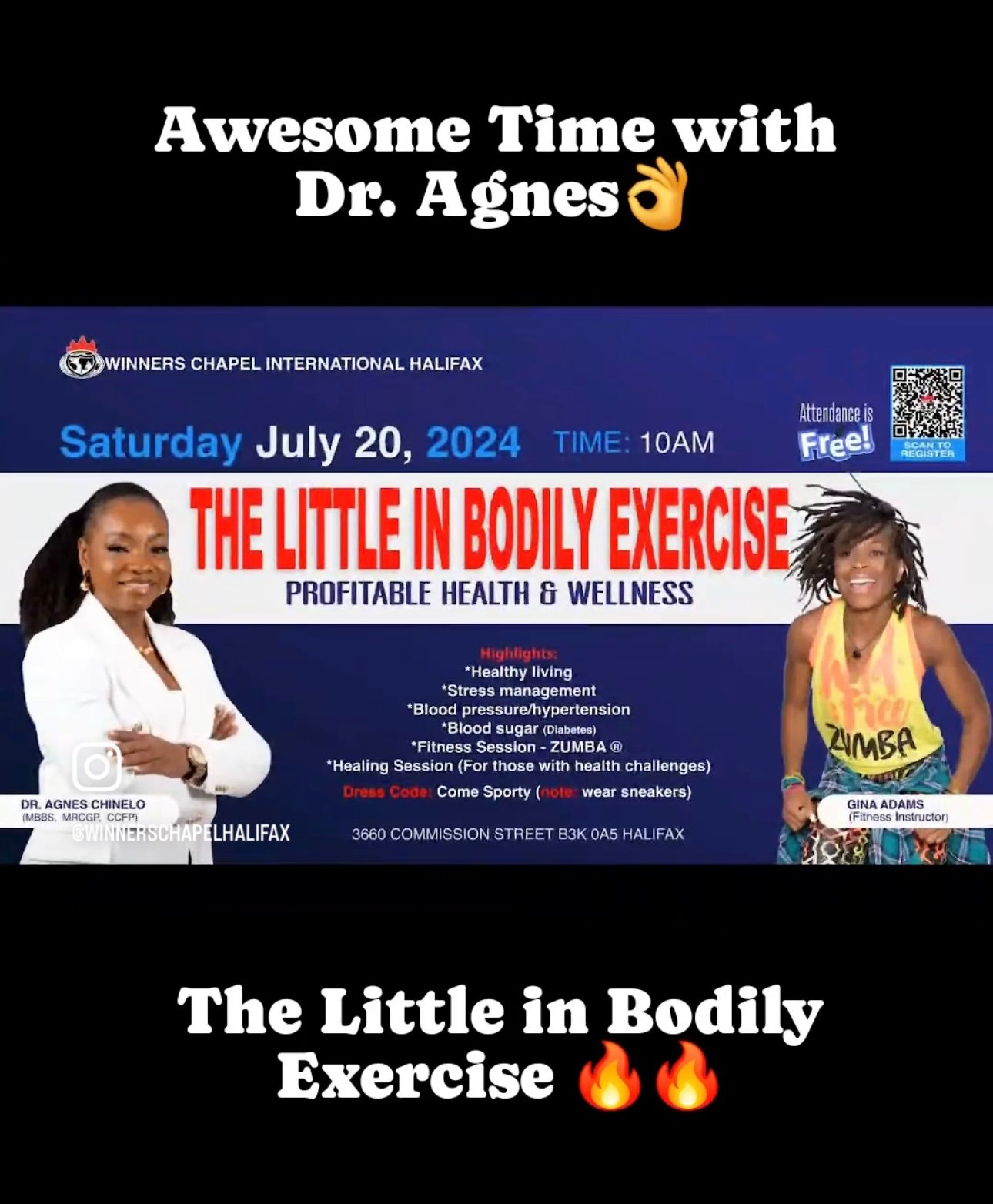 Winners Chapel Halifax Health Talk: The Little in Bodily Exercise